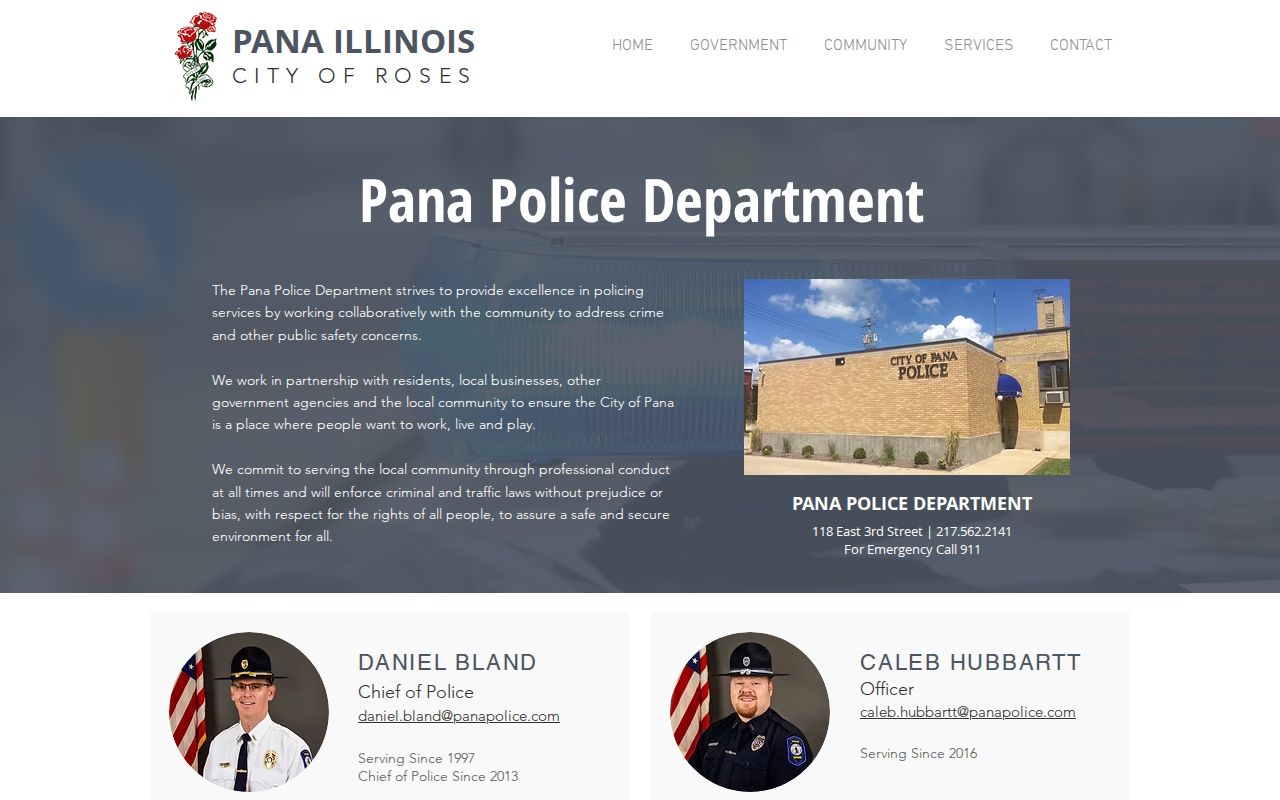Pana Police Department official source for city arrest records